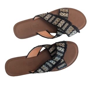 TOMS Women's Viv Geometric Woven Sandals- Tribal Print - 8.5